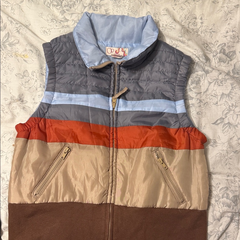 OP Multicolor Sleeveless Puffer Vest